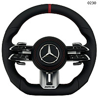 AMG спортен волан Nappa кожа за Mercedes A B C CLA CLS E G GLC GLS GLE - 0230